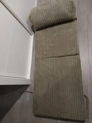 Sillón Cama Corduroy Beige/Gris