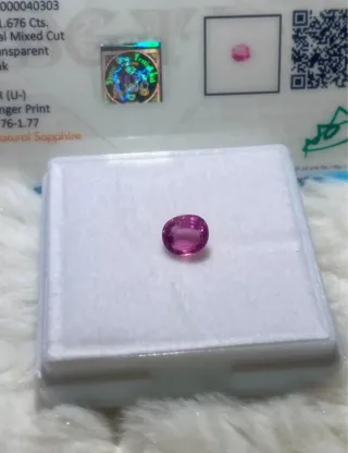 Zaffiro Rosa Naturale 1.676 Cts