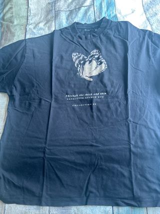 Lote 3 Camisetas Negras Mariposa