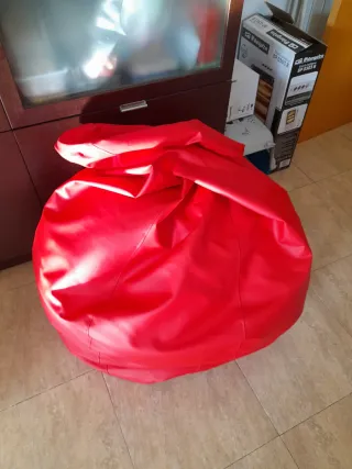Puf Polipiel Rojo