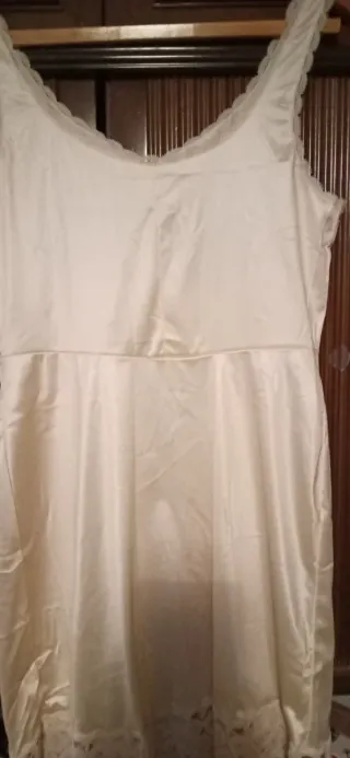 Sottoveste vintage rosa in poliestere