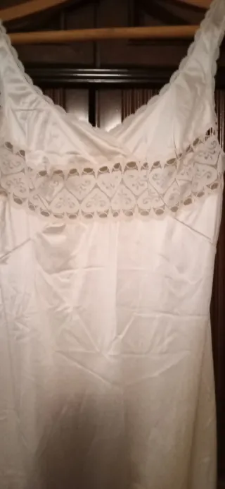 Sottoveste vintage rosa in poliestere