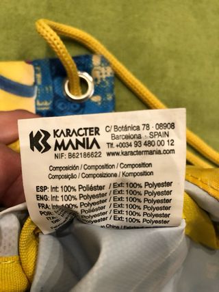 2 Bolsas/Mochila Minions con Cremallera