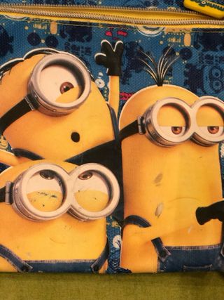 2 Bolsas/Mochila Minions con Cremallera