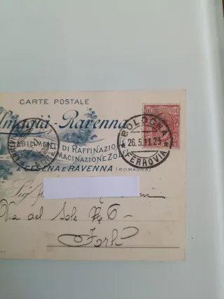 Cartolina postale pubblicitaria viaggiata 1911