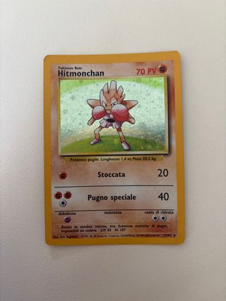 Hitmonchan 7/102 Carta Pokémon Base holo