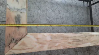 Mesa centro mármol y cristal, es para arreglar