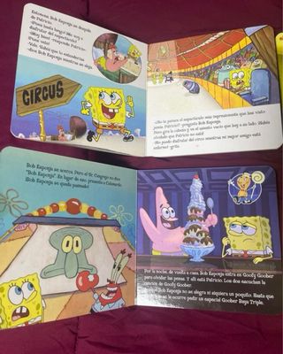Lote 4 libros Bob Esponja