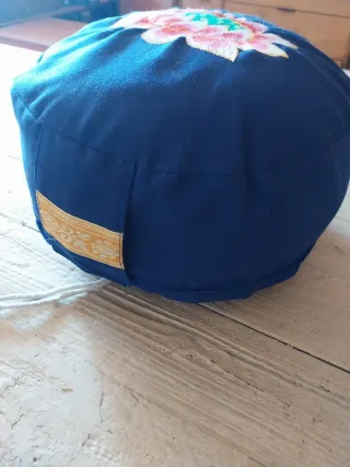 Zafu meditación bordado flor de loto