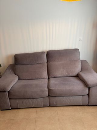Sofá 2-3 plazas gris tela