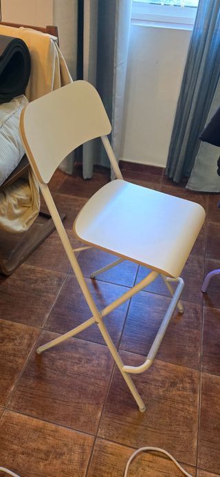 Silla alta plegable madera y metal