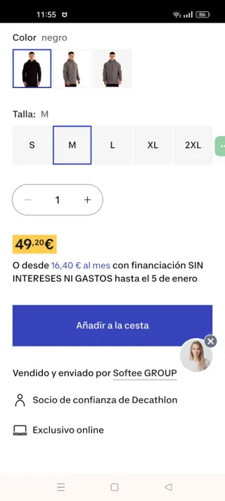 Cazadora Willian Martín Negra Hombre