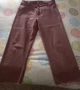 Pantalón vaquero mujer color teja t.44