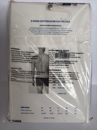 Pack 3 Calzoncillos Jack & Jones Talla M.