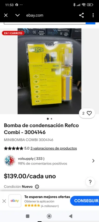 Bomba de Condensado REFCO Combi