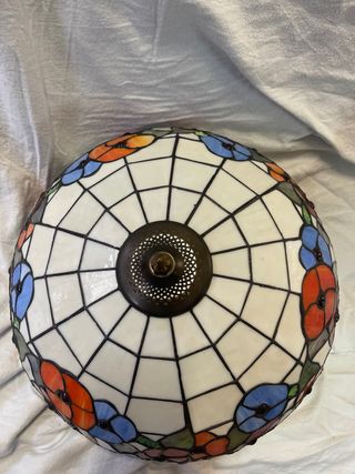 Lámpara plafón cristal y metal. diámetro 42cm