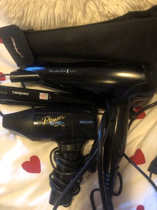 planchas titanio, secador Remington de iones