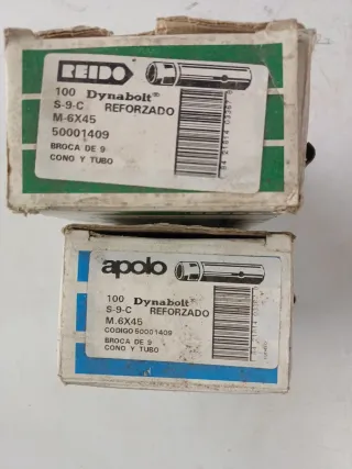 Lote anclajes metálicos Dynabolt