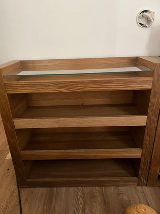 Set 2 Zapateros Madera y Cristal