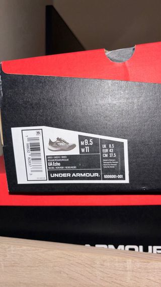 Under Armour Echo Zapatillas Negras y Plateadas