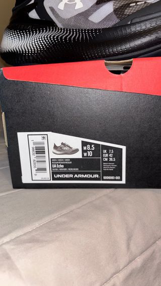 Under Armour Echo Zapatillas Negras y Plateadas