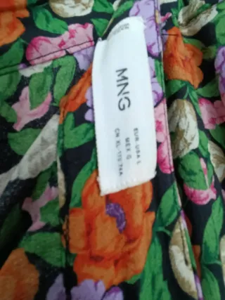 Falda larga floral Mango