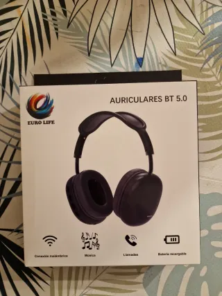 Auriculares Bluetooth EURO LIFE BT 5.0 Negros