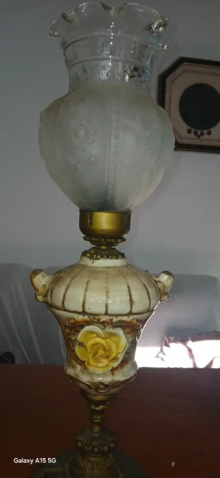 Lámpara de mesa Isabelina Cerámica y Metal