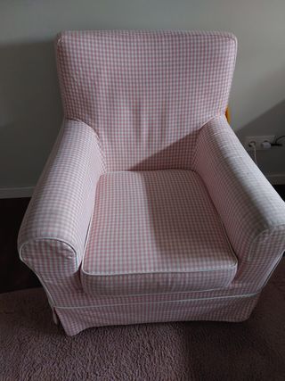 Sillón IKEA EKTORP desenfundable rosa