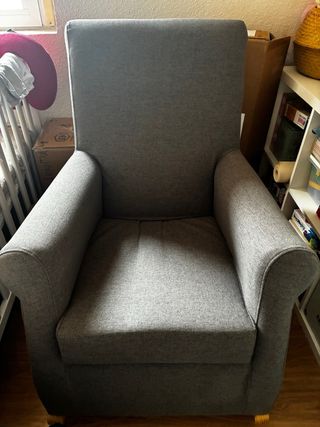 Sillón balancín MARINA gris perla