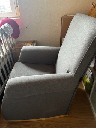 Sillón balancín MARINA gris perla