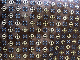 Cravatta Seta Vintage Fantasia Blu/Marrone