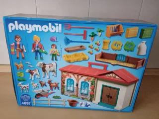 Granja Playmobil con animales y figuras