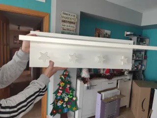 Estantería Perchero Estrellas Blanca