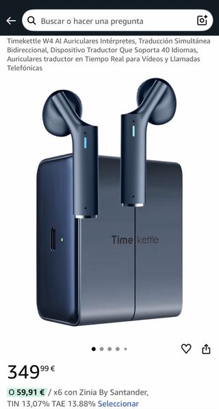 Timekettle W4 Auriculares Traductores NUEVOS