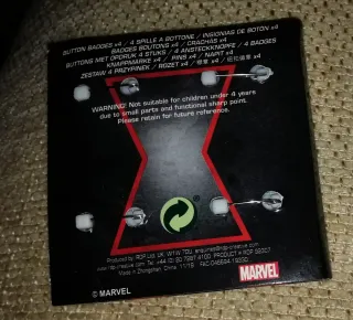 Pack 4 Chapas Black Widow Marvel