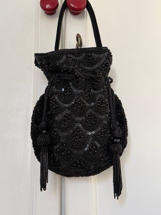 Bolso de lentejuelas negro