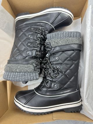 Stivali da neve neri donna n. 38