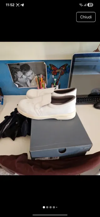 Scarpe professionali cuoco bianche