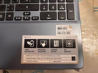 Portátil Acer Aspire E15