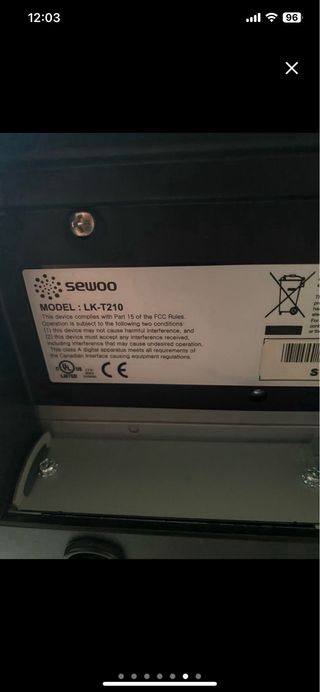 Impresora de tickets Sewoo Negra