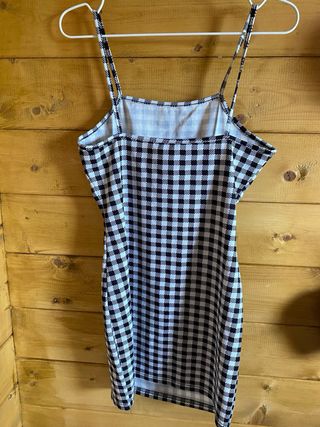 Vestido Shein cuadros blanco y negro Talla M
