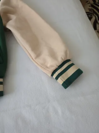 Cazadora Bicolor Verde y Beige
