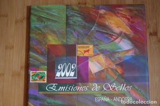 Libro con los Sellos de España y Andorra 2002.