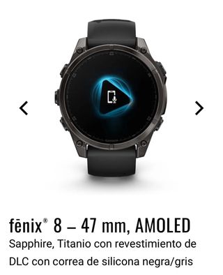 Garmin Fenix 8 AMOLED Titanio Negro/Gris