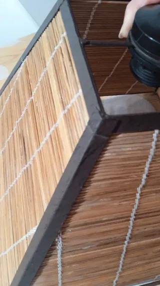 Lámpara de techo bambú y metal