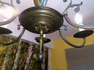 Candeeiro antigo de 6 braços em latão 1960’s