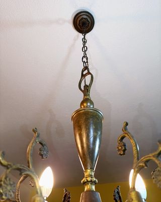 Candeeiro antigo de 6 braços em latão 1960’s