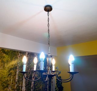 Candeeiro antigo de 6 braços em latão 1960’s