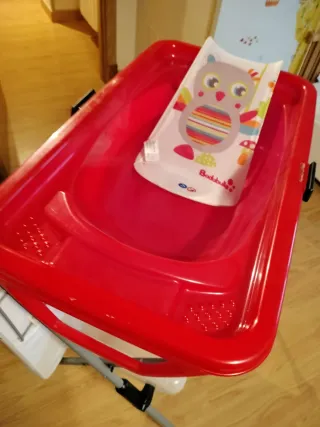 Bañera cambiador Jane con estampado de conejo